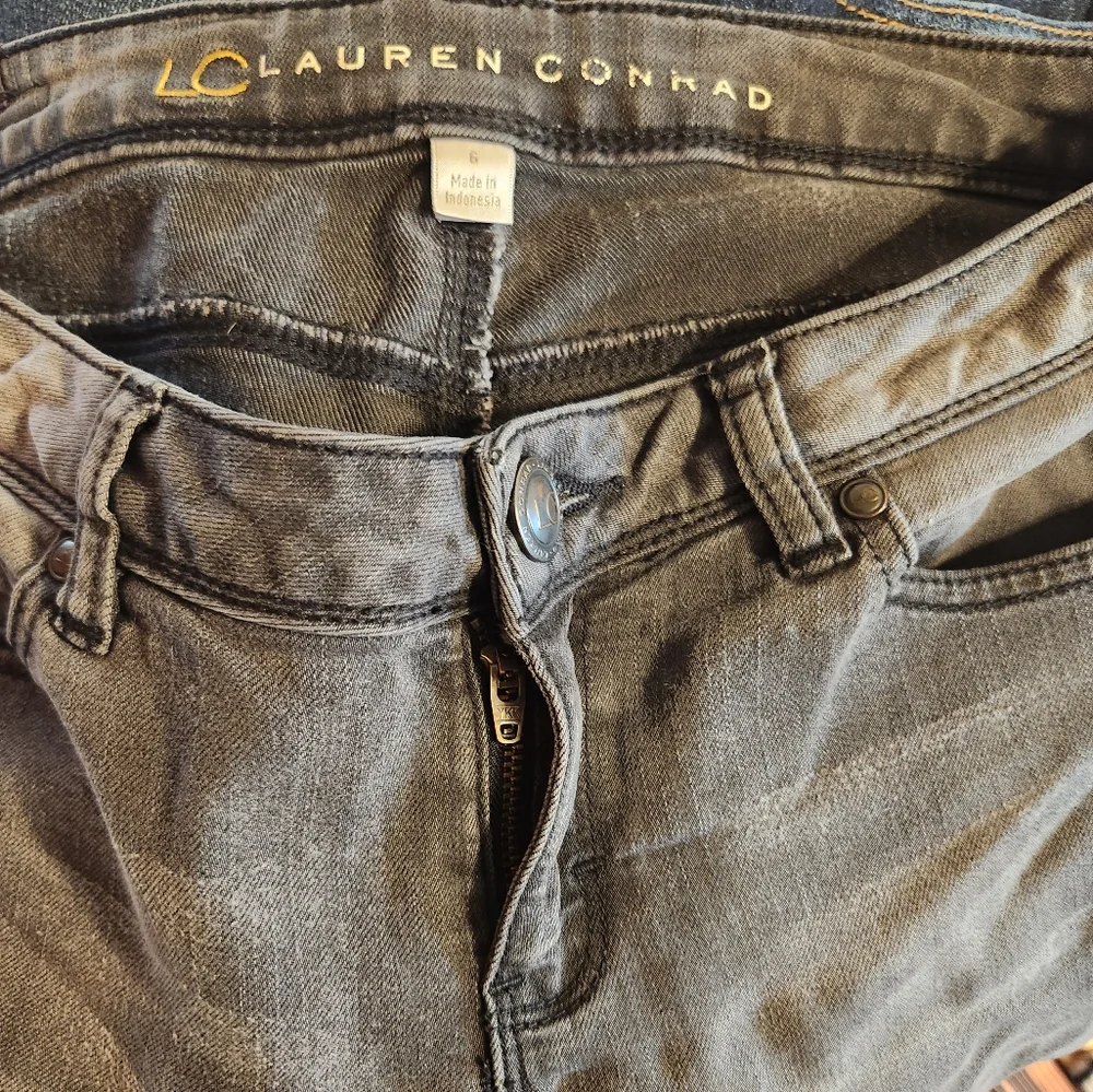 Lauren Conrad LC gray skinny jegging jeans size 6